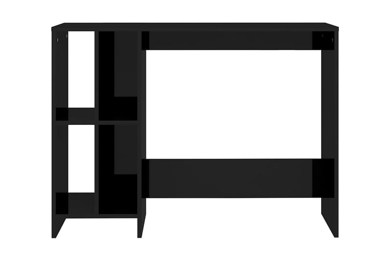 Datorbord svart högglans 102,5x35x75 cm spånskiva - Svart - Skrivbord - Datorbord