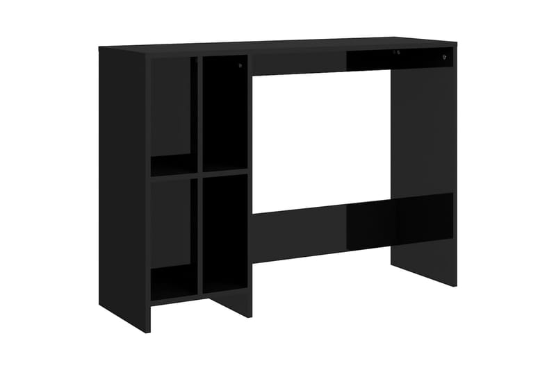 Datorbord svart högglans 102,5x35x75 cm spånskiva - Svart - Skrivbord - Datorbord
