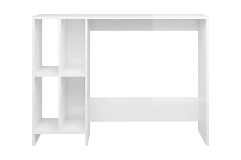 Datorbord vit högglans 102,5x35x75 cm spånskiva - Skrivbord - Datorbord