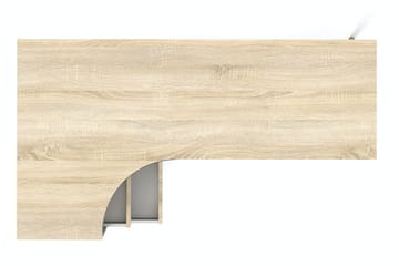 Delta Skrivbord 145 cm med Förvaring Lådor + Hyllor - Vit/Natur - Möbler - Bord & matgrupp - Kontorsbord - Skrivbord