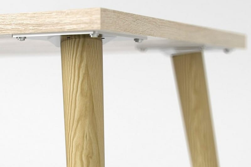 Delta Skrivbord 145 cm med Förvaring Lådor + Hyllor - Vit/Natur - Möbler - Bord & matgrupp - Kontorsbord - Skrivbord