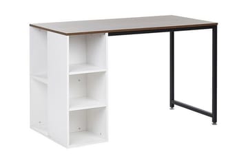 Dese Skrivbord 120 cm med Förvaring - Mörkt Trä/Vit - Möbler - Bord & matgrupp - Kontorsbord - Skrivbord