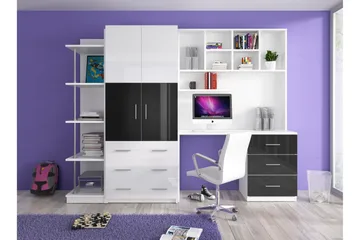 Devillez Förvaringsskåp med Hylla och Skrivbord 165 cm - Möbler - Bord & matgrupp - Kontorsbord - Skrivbord