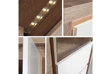 Domardon Skrivbord 130 cm med Förvaring 2 Skåp - Trä/Vit - Möbler - Bord & matgrupp - Kontorsbord - Skrivbord