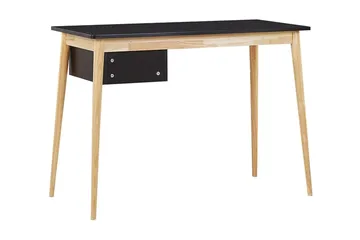 Ebeme Skrivbord 106 cm med Förvaring 2 Lådor - Svart/Ljusbrun - Möbler - Bord & matgrupp - Kontorsbord - Skrivbord