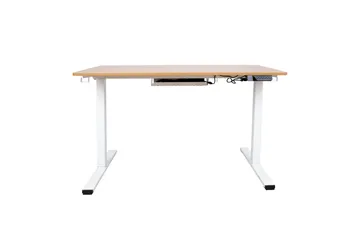 Ergo Skrivbord med 1 motor 120x60 cm Vit/ek - Möbler - Bord & matgrupp - Kontorsbord - Skrivbord