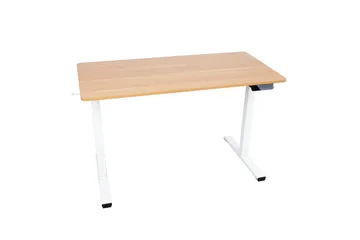 Ergo Skrivbord med 1 motor 120x60 cm Vit/ek - Möbler - Bord & matgrupp - Kontorsbord - Skrivbord