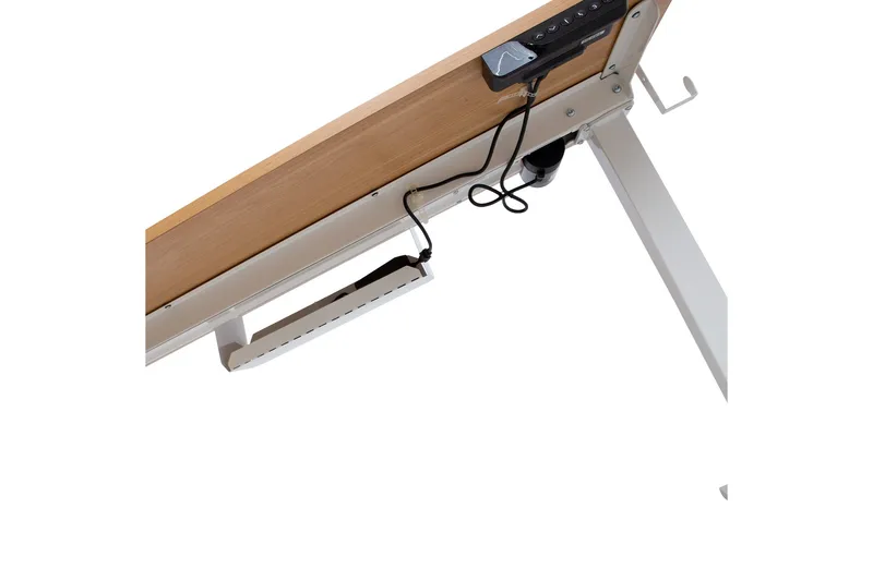 Ergo Skrivbord med 1 motor 120x60 cm Vit/ek - Möbler - Bord & matgrupp - Kontorsbord - Skrivbord