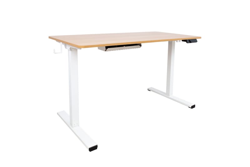 Ergo Skrivbord med 1 motor 120x60 cm Vit/ek - Möbler - Bord & matgrupp - Kontorsbord - Skrivbord