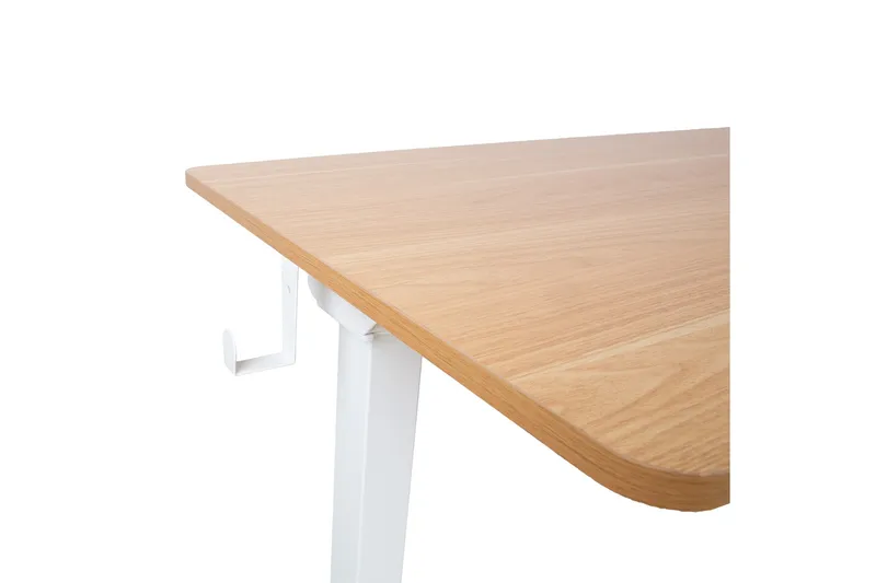 Ergo Skrivbord med 1 motor 120x60 cm Vit/ek - Möbler - Bord & matgrupp - Kontorsbord - Skrivbord