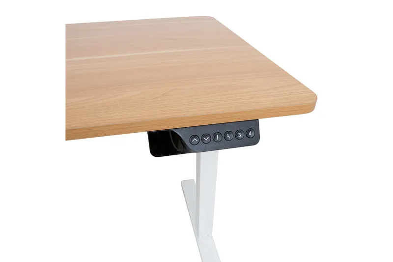 Ergo Skrivbord med 1 motor 120x60 cm Vit/ek - Möbler - Bord & matgrupp - Kontorsbord - Skrivbord