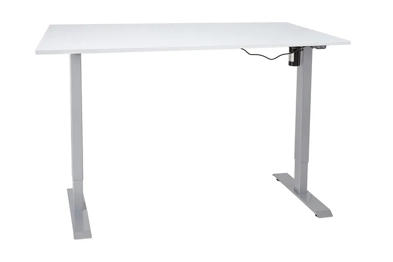 Ergosum 1 Skrivbord 140 cm Höj-och Sänkbar Elektrisk, Gråvit