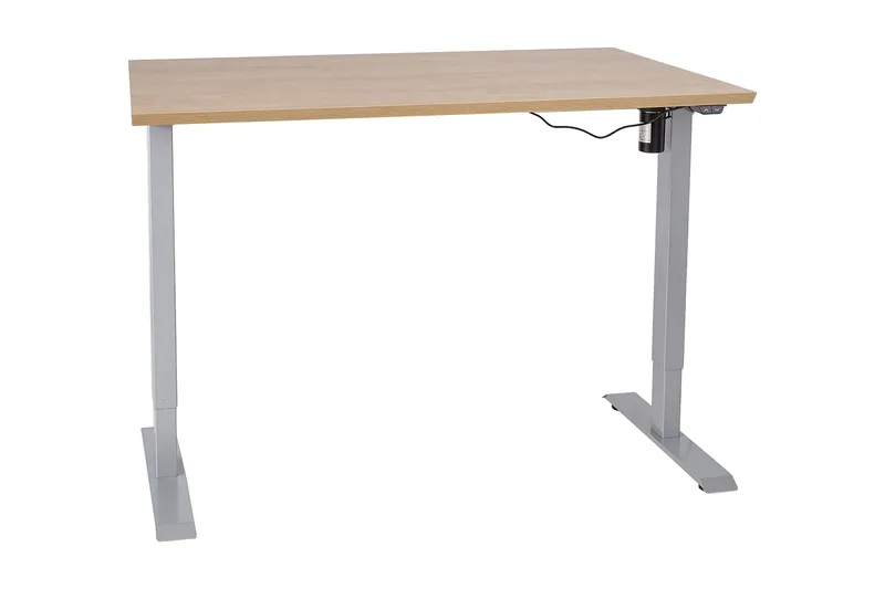 Ergosum 1 Skrivbord 140 cm Höj-och Sänkbar, Trä/Natur