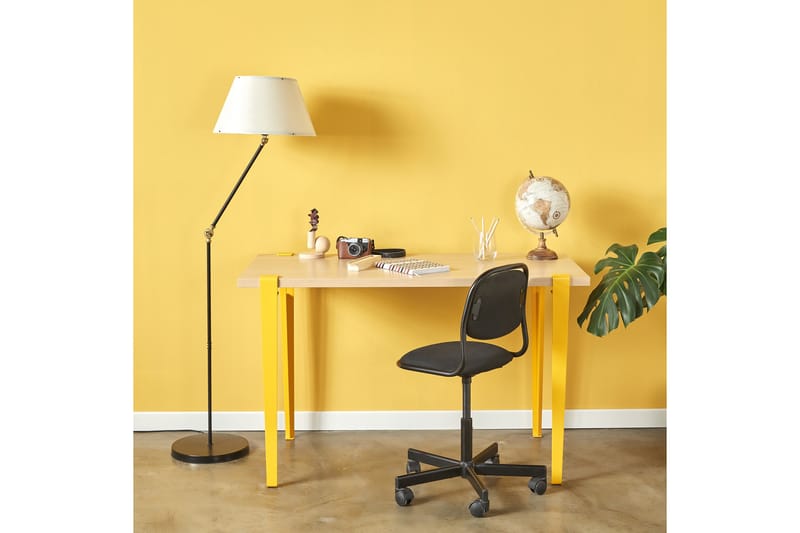 Skrivbord Eridanos 60x120 cm Brun/Gul - Hanah Home - Möbler - Bord & matgrupp - Kontorsbord - Skrivbord