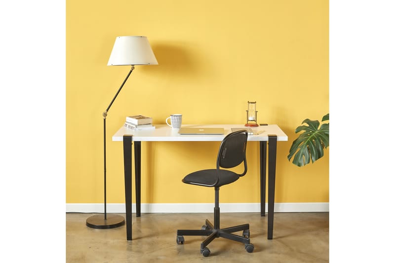 Skrivbord Eridanos 60x120 cm Vit/Svart - Hanah Home - Möbler - Bord & matgrupp - Kontorsbord - Skrivbord