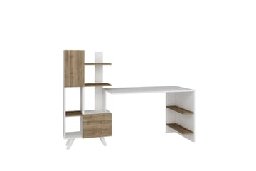 Skrivbord Etormay 60x170 cm Vit/Brun - Hanah Home - Möbler - Bord & matgrupp - Kontorsbord - Skrivbord