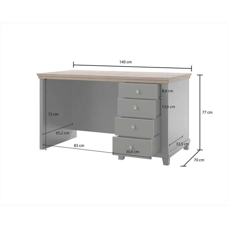 Skrivbord Evora med 4 Lådor - Möbler - Bord & matgrupp - Kontorsbord - Skrivbord