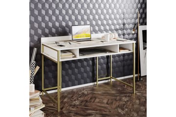 Fagersanna Skrivbord 120 cm med Förvaring 3 Hyllor - Guld - Möbler - Bord & matgrupp - Kontorsbord - Skrivbord