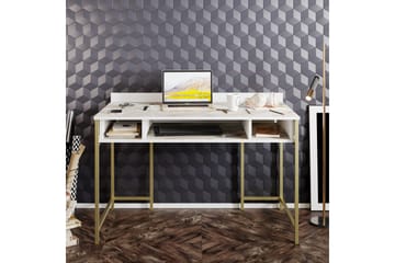 Fagersanna Skrivbord 120 cm med Förvaring 3 Hyllor - Guld - Möbler - Bord & matgrupp - Kontorsbord - Skrivbord