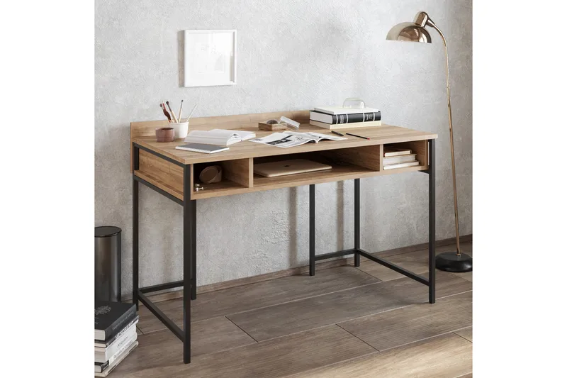 Fagersanna Skrivbord 120 cm med Förvaring Hyllor - Svart - Möbler - Bord & matgrupp - Kontorsbord - Skrivbord