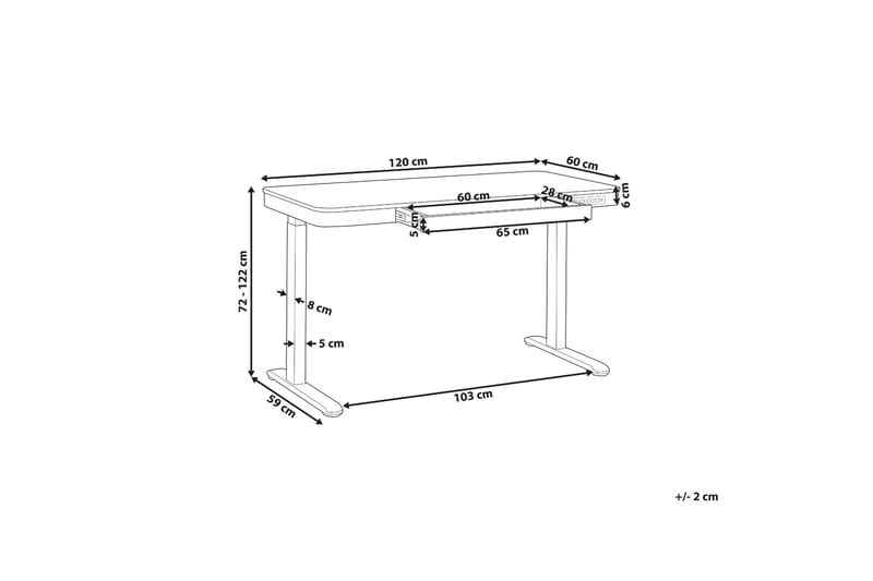 Farhan Skrivbord 60x120 cm - Svart - Möbler - Bord & matgrupp - Kontorsbord - Skrivbord