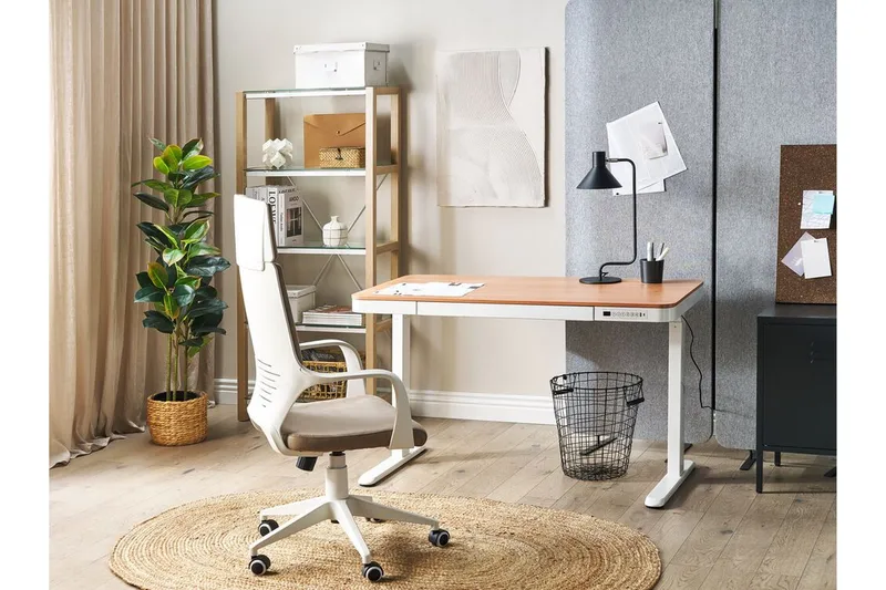 Farhan Skrivbord 60x120 cm - Vit/Ljust trä - Möbler - Bord & matgrupp - Kontorsbord - Skrivbord