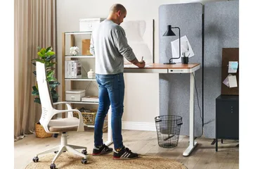 Farhan Skrivbord 60x120 cm - Vit/Ljust trä - Möbler - Bord & matgrupp - Kontorsbord - Skrivbord