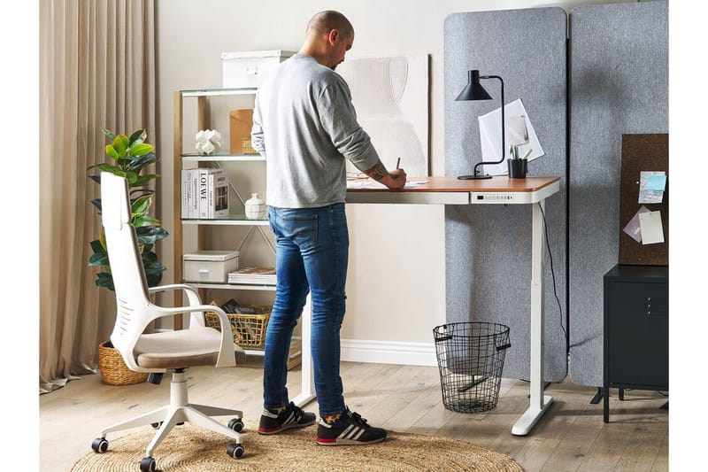 Farhan Skrivbord 60x120 cm - Vit/Ljust trä - Möbler - Bord & matgrupp - Kontorsbord - Skrivbord