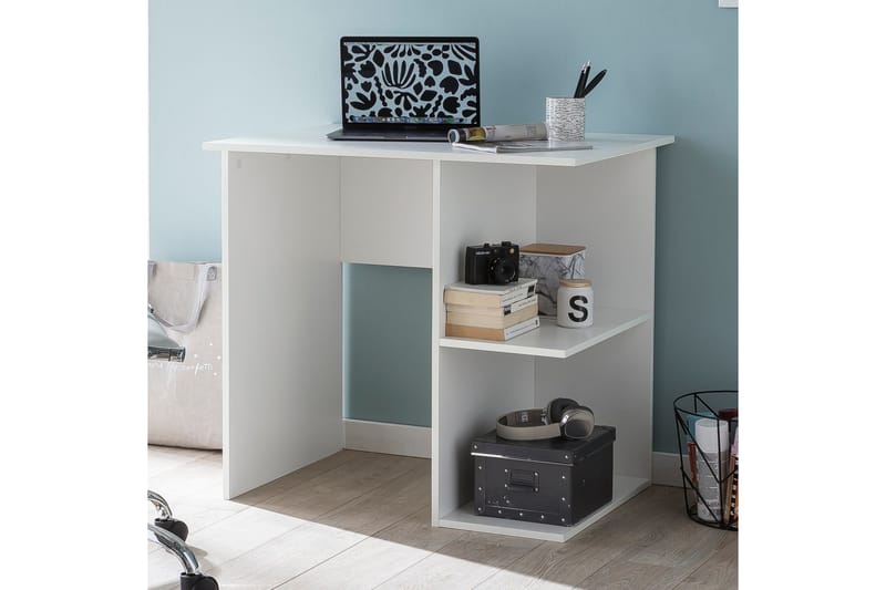 Farleys Skrivbord 82 cm med Förvaring Hyllor - Vit - Möbler - Bord & matgrupp - Kontorsbord - Skrivbord