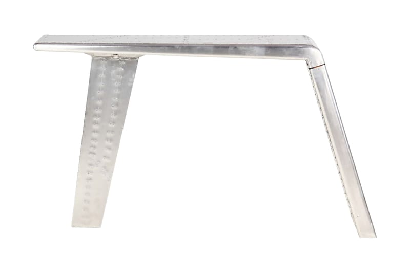 Skrivbord flygplansdesign silver 112x50x76 cm metall - Silver - Skrivbord - Datorbord