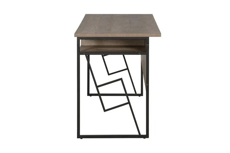 Forresa Skrivbord 120 cm med Förvaring Hylla - Mörkbrun/Svart - Möbler - Bord & matgrupp - Kontorsbord - Skrivbord