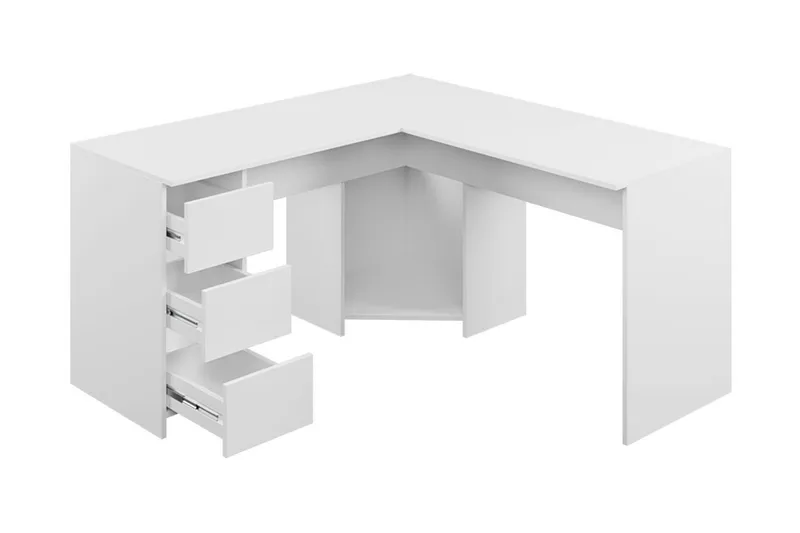 Fotyn Skrivbord 142 cm - Vit - Möbler - Bord & matgrupp - Kontorsbord - Skrivbord - Hörnskrivbord