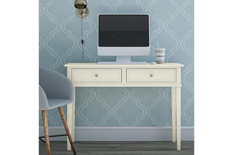 Franklin Skrivbord 90 cm med Förvaring Låda Vit - Dorel Home - Möbler - Bord & matgrupp - Kontorsbord - Skrivbord