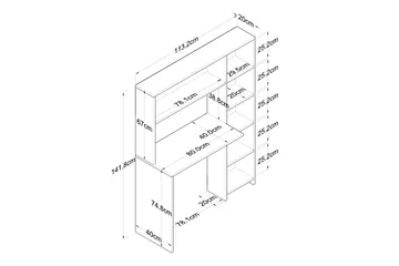 Freal Skrivbord 113 cm - Vit - Möbler - Bord & matgrupp - Kontorsbord - Skrivbord