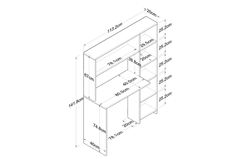 Freal Skrivbord 113 cm - Vit - Möbler - Bord & matgrupp - Kontorsbord - Skrivbord
