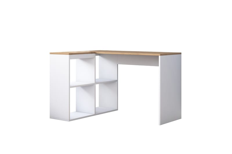Freal Skrivbord 4 Hyllor 120 cm - Natur/Vit - Möbler - Bord & matgrupp - Kontorsbord - Skrivbord