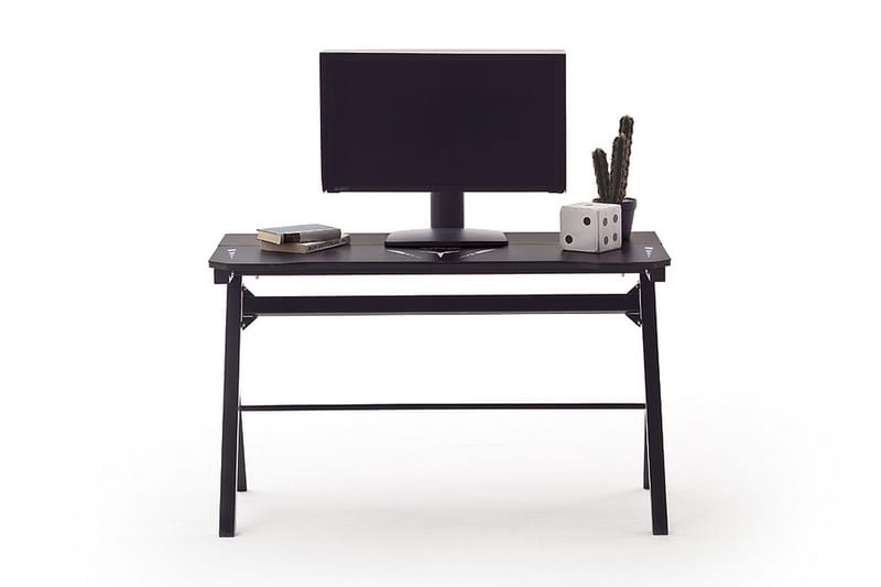 Gaming Skrivbord Banson Basic 4 120 cm - Glas/Svart - Skrivbord - Datorbord