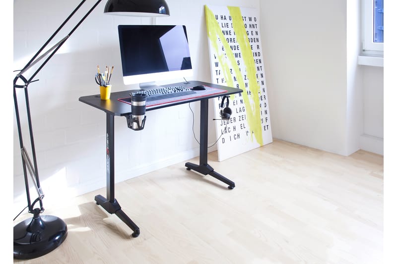 Gaming Skrivbord Ingleby 8 110 cm - Svart - Skrivbord - Datorbord