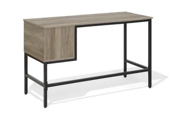 Grantha Skrivbord 120 cm med Förvaring 2 Lådor - Ljusbrun/Svart - Möbler - Bord & matgrupp - Kontorsbord - Skrivbord