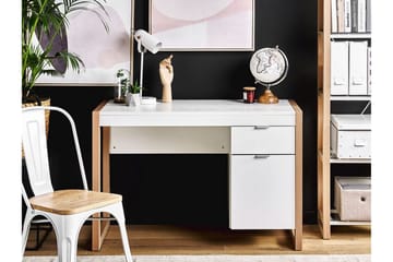 Graysburg Skrivbord 110 cm med Förvaring - Vit/Ljust Trä - Möbler - Bord & matgrupp - Kontorsbord - Skrivbord