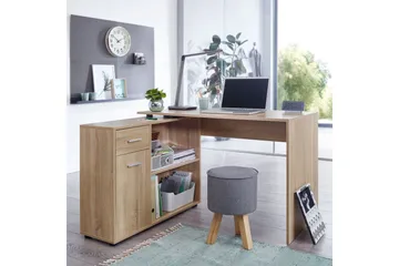 Gulshan Hörnskrivbord 120 cm - Brun/Natur - Möbler - Bord & matgrupp - Kontorsbord - Skrivbord - Hörnskrivbord