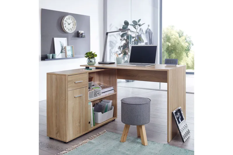 Gulshan Hörnskrivbord 120 cm - Brun/Natur - Möbler - Bord & matgrupp - Kontorsbord - Skrivbord - Hörnskrivbord
