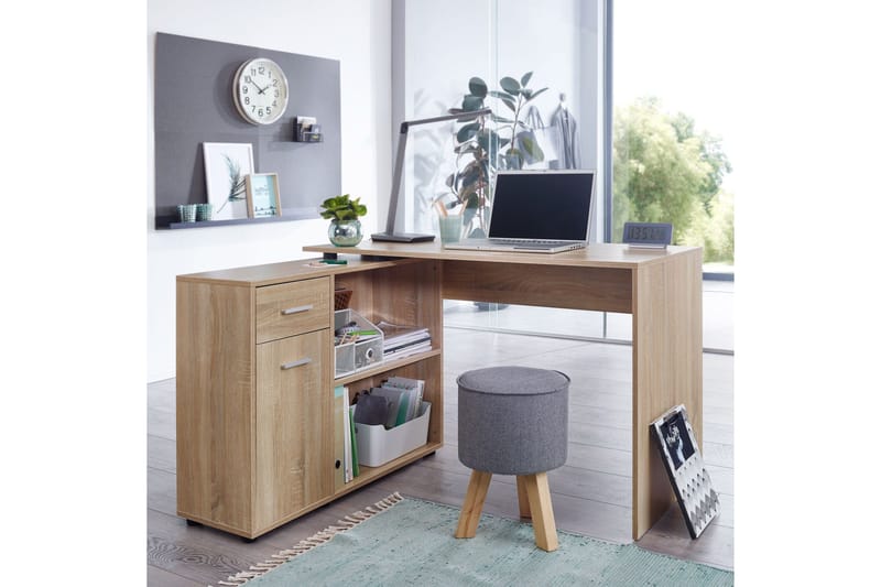 Gulshan Hörnskrivbord 120 cm - Brun/Natur - Möbler - Bord & matgrupp - Kontorsbord - Skrivbord - Hörnskrivbord