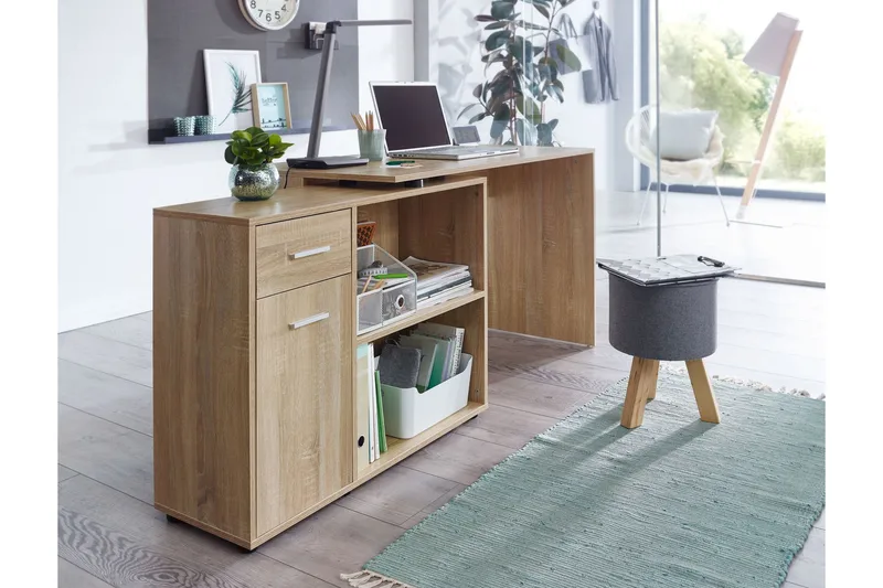 Gulshan Hörnskrivbord 120 cm - Brun/Natur - Möbler - Bord & matgrupp - Kontorsbord - Skrivbord - Hörnskrivbord