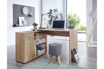 Gulshan Hörnskrivbord 120 cm - Brun/Natur - Möbler - Bord & matgrupp - Kontorsbord - Skrivbord - Hörnskrivbord
