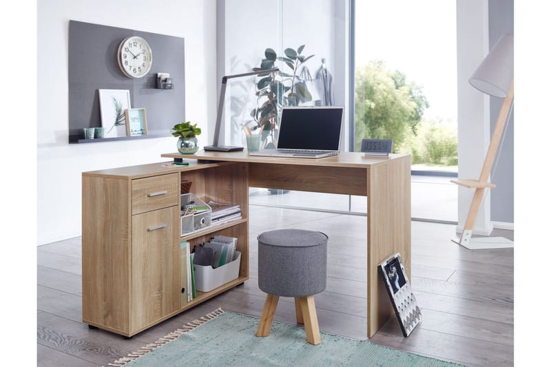 Gulshan Hörnskrivbord 120 cm - Brun/Natur - Möbler - Bord & matgrupp - Kontorsbord - Skrivbord - Hörnskrivbord