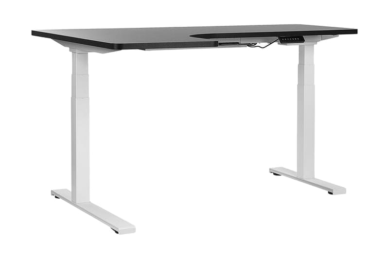 Hörnskrivbord Hengrove 160 cm Vänster Elektriskt Justerbart - Svart - Hörnskrivbord
