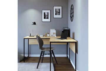 Hörnskrivbord Tasarima 160 cm - Natur/Svart - Möbler - Bord & matgrupp - Kontorsbord - Skrivbord - Hörnskrivbord
