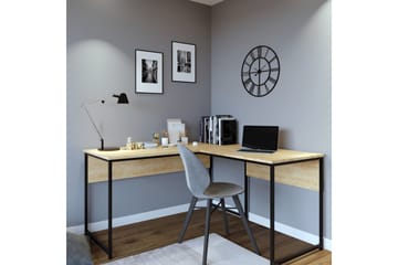 Hörnskrivbord Tasarima 160 cm - Natur/Svart - Möbler - Bord & matgrupp - Kontorsbord - Skrivbord - Hörnskrivbord