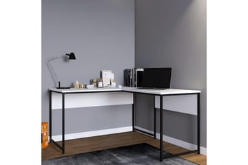 Hörnskrivbord Tasarima 160 cm - Vit/Svart - Möbler - Bord & matgrupp - Kontorsbord - Skrivbord - Hörnskrivbord